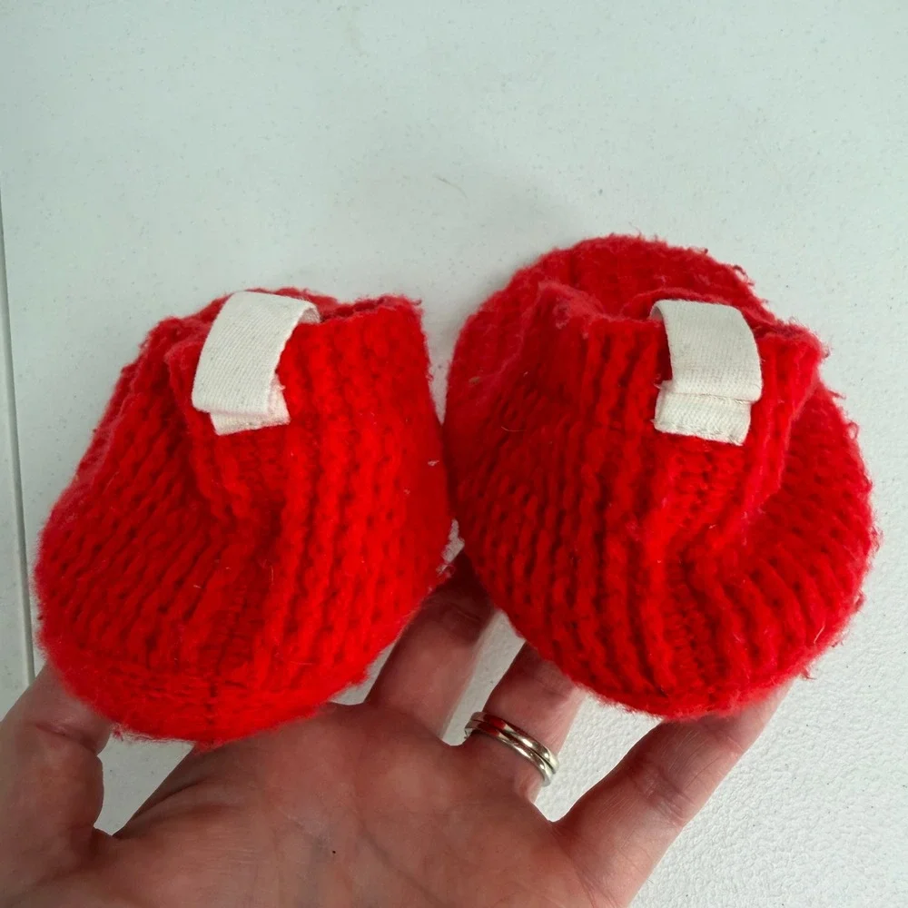 Bombas Toddler 8-10 Slipper Socks Gripper Bottom Knit Cabin Cozy Red Winter Warm